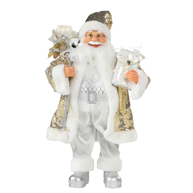 30 ~ 110 cm Kerstmis Santa Claus Ornament Deluxe Decoratie Festival Vakantie Figurine Collectie Traditionele Kerstmis