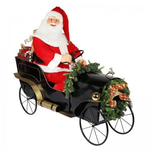 150 cm zit slee santa claus met verlichting ornament kerst decoratie traditionele vakantie figurine collectie