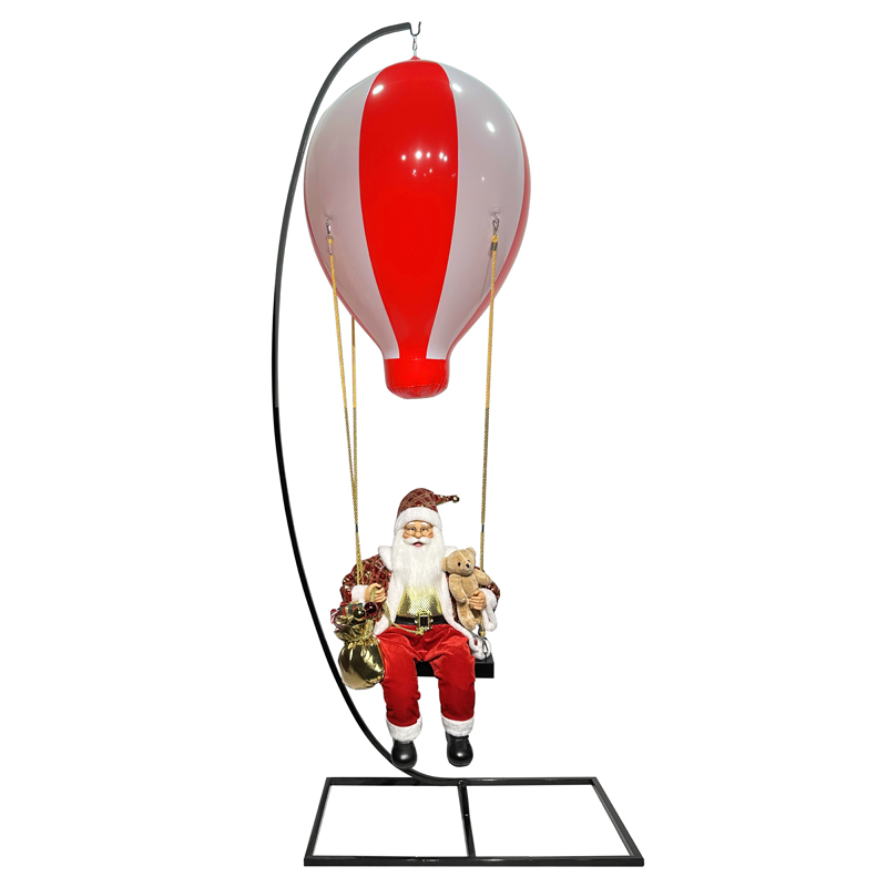 Hot Air Ballon Santa Claus met houder